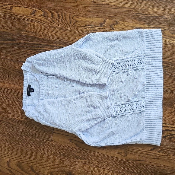 JCrew Re-Imagined Bobble Stitch Ruffle Sleeve Cable Knit Sweater, Grannycore - Picture 6 of 15